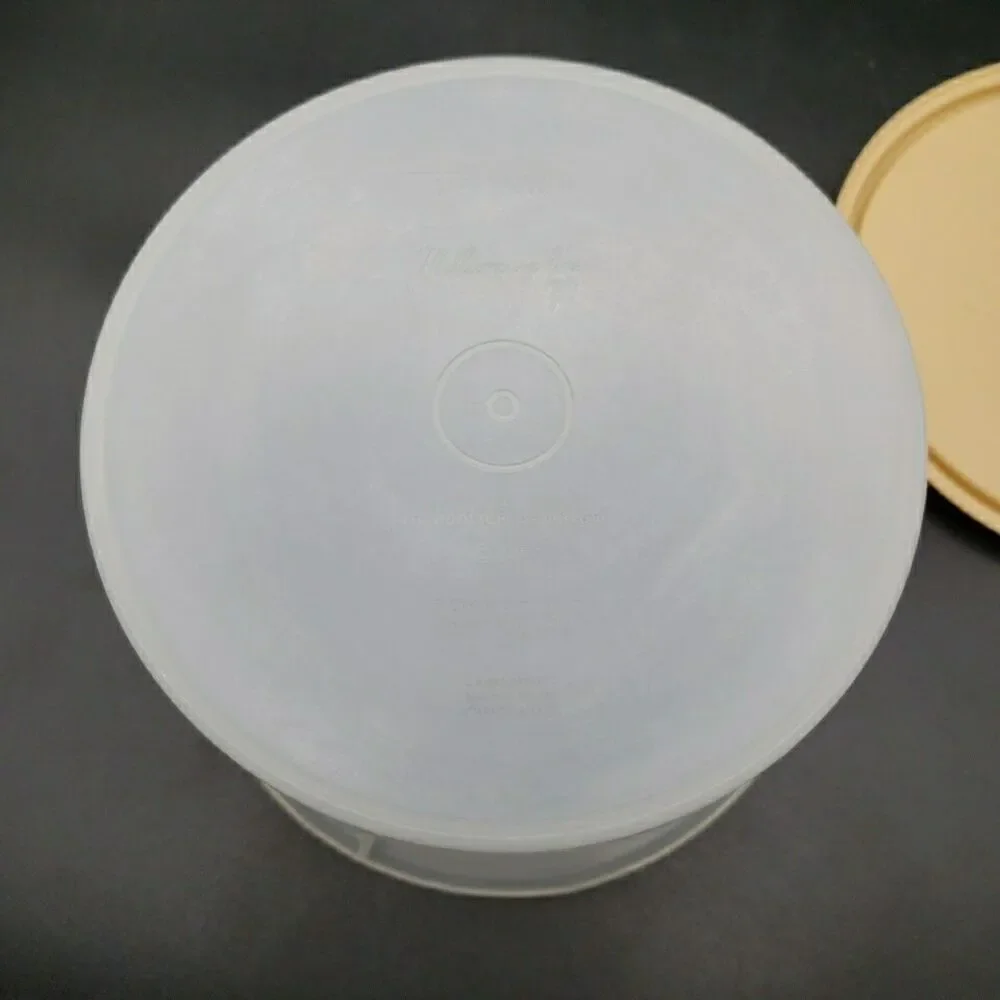Vintage Tupperware Container 264-2 with 227-27 Almond Lid Retro Kitchen 1954